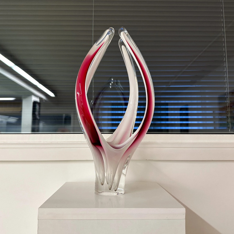 Heavy Glass Vase by Paul Kedelv