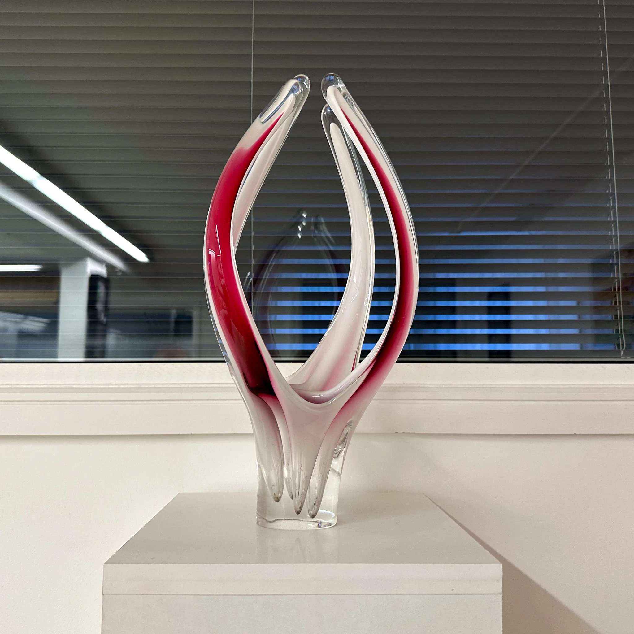 Heavy Glass Vase by Paul Kedelv