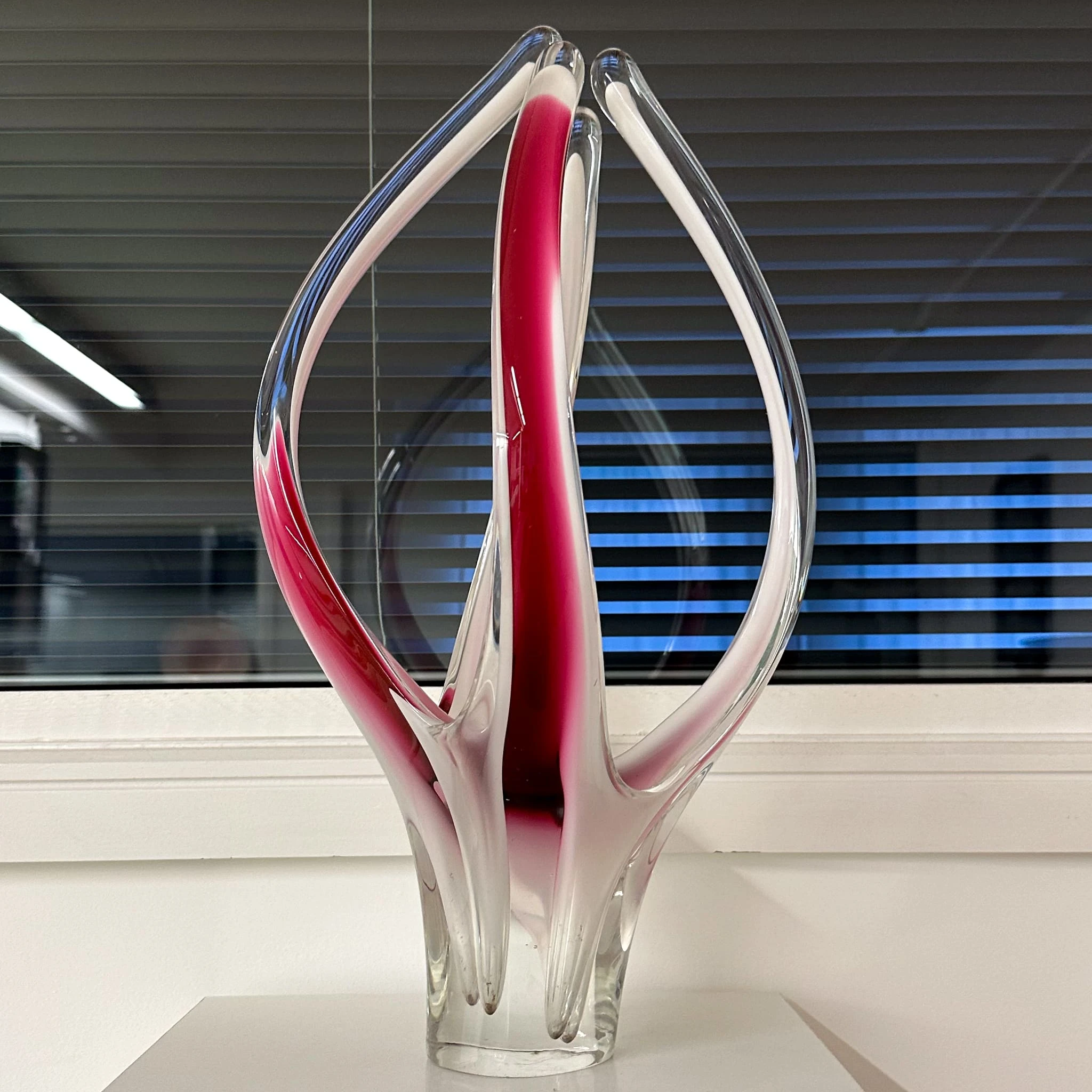Heavy Glass Vase by Paul Kedelv