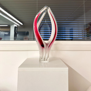 Heavy Glass Vase by Paul Kedelv