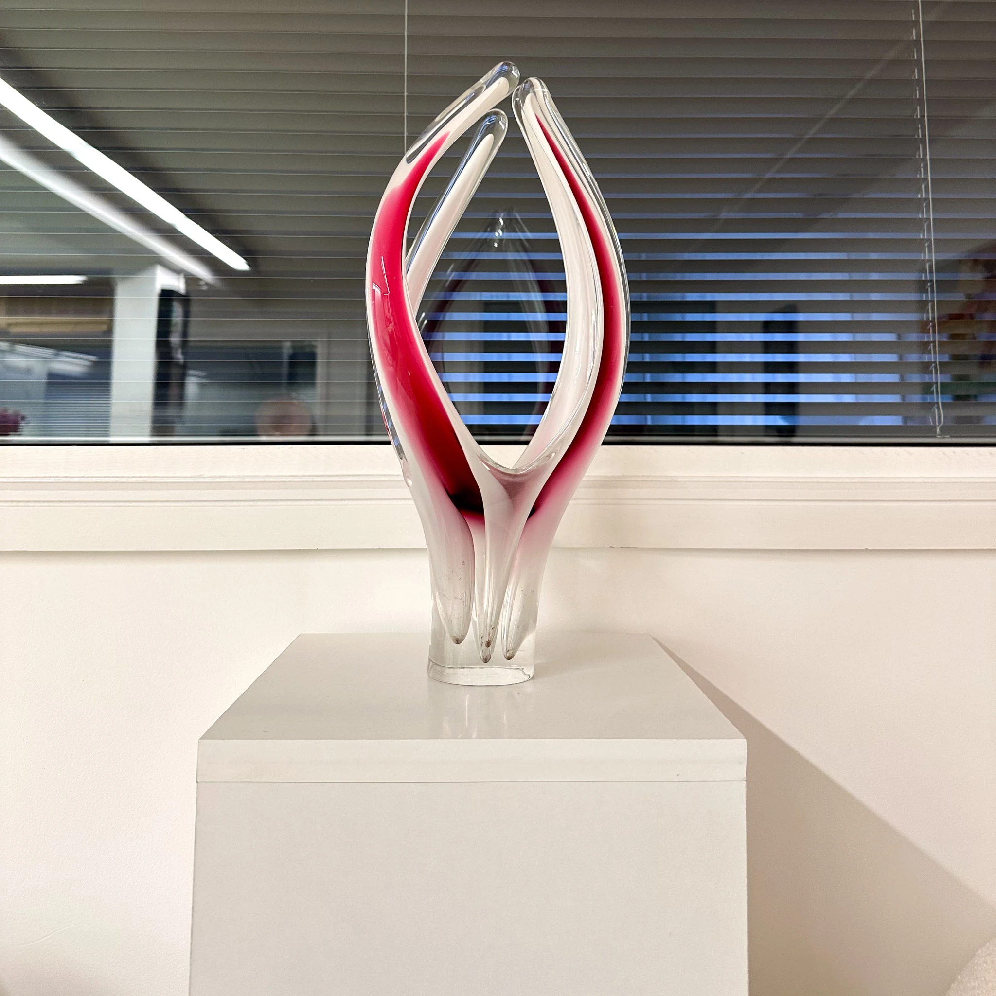 Heavy Glass Vase by Paul Kedelv