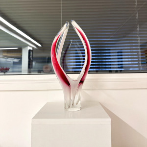 Heavy Glass Vase by Paul Kedelv