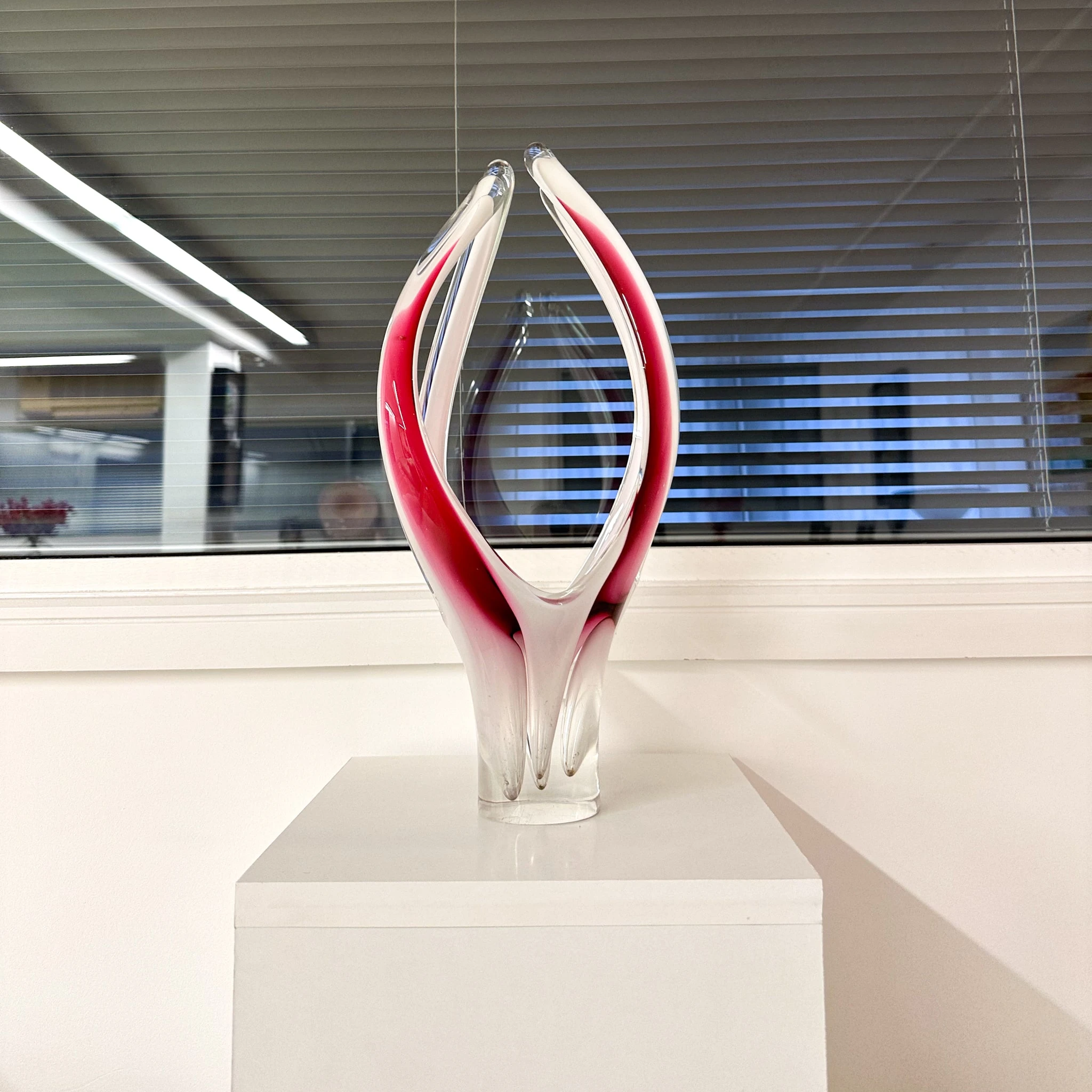 Heavy Glass Vase by Paul Kedelv