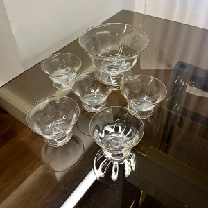 Art Deco Fruit Bowl with five serving, 1950