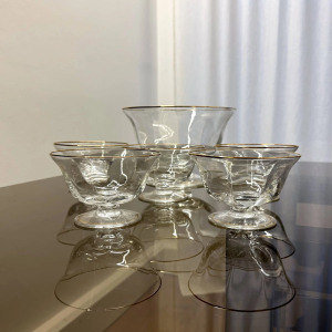 Art Deco Fruit Bowl with five serving, 1950