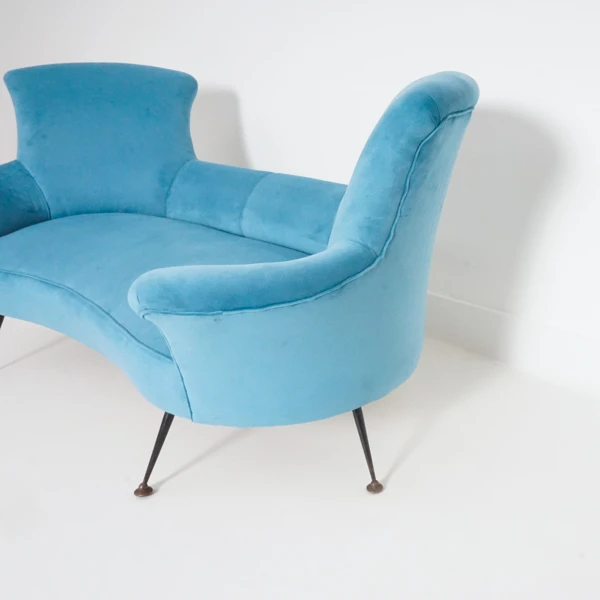 Gigi Radice Curved Sofa, 1950s