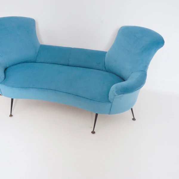 Gigi Radice Curved Sofa, 1950s