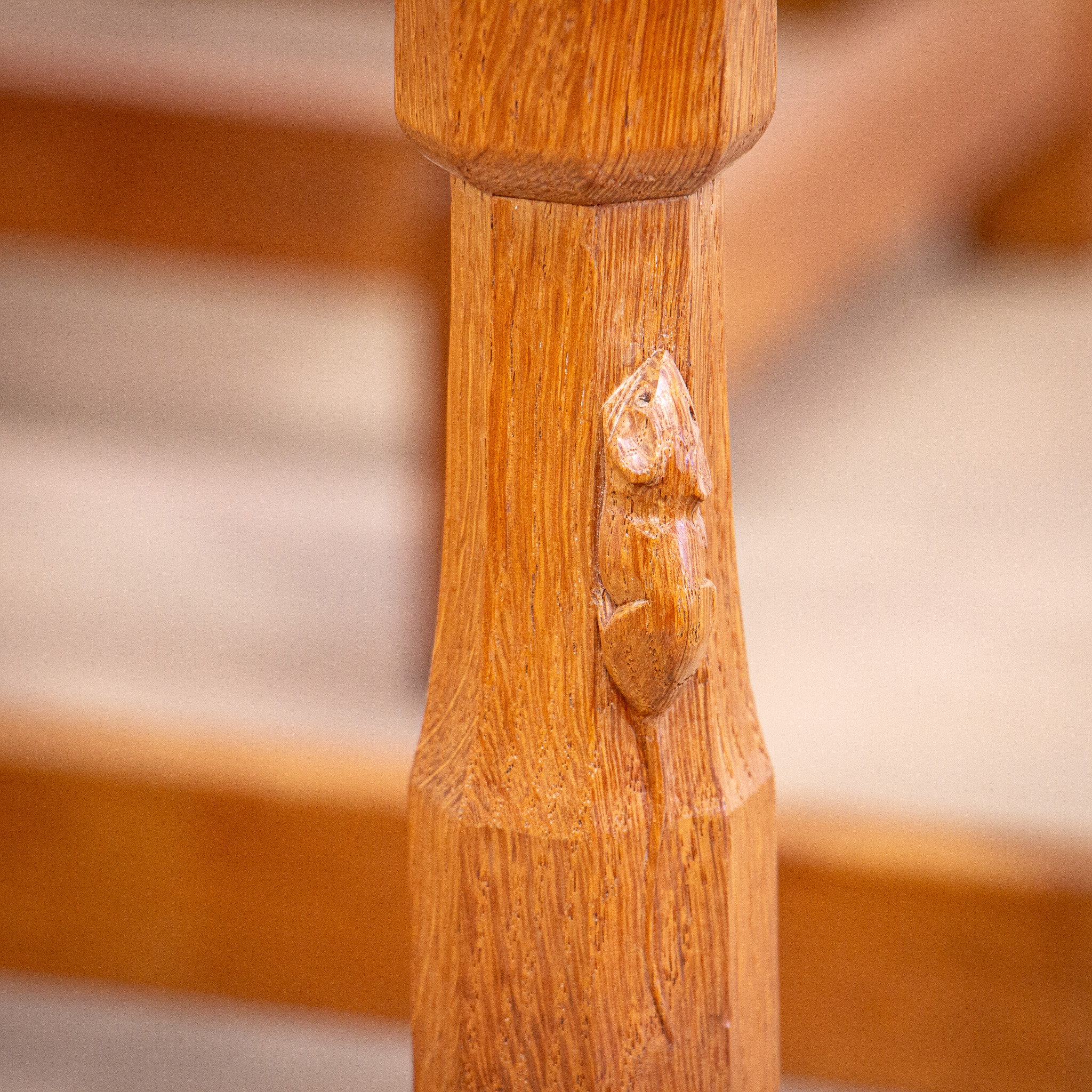 ‘Mouseman’ Solid Oak Table & Chairs by Robert Thompson