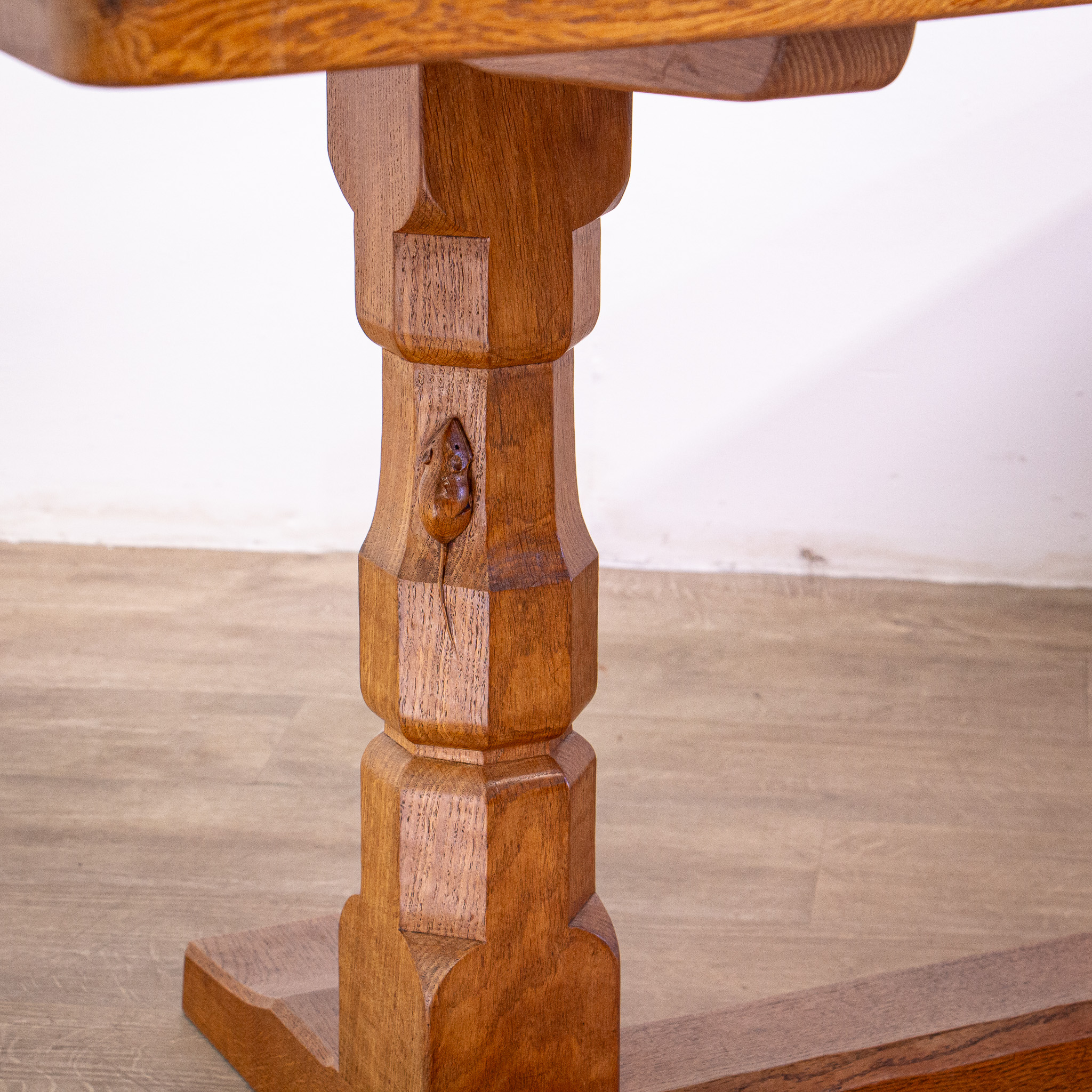 ‘Mouseman’ Solid Oak Table & Chairs by Robert Thompson