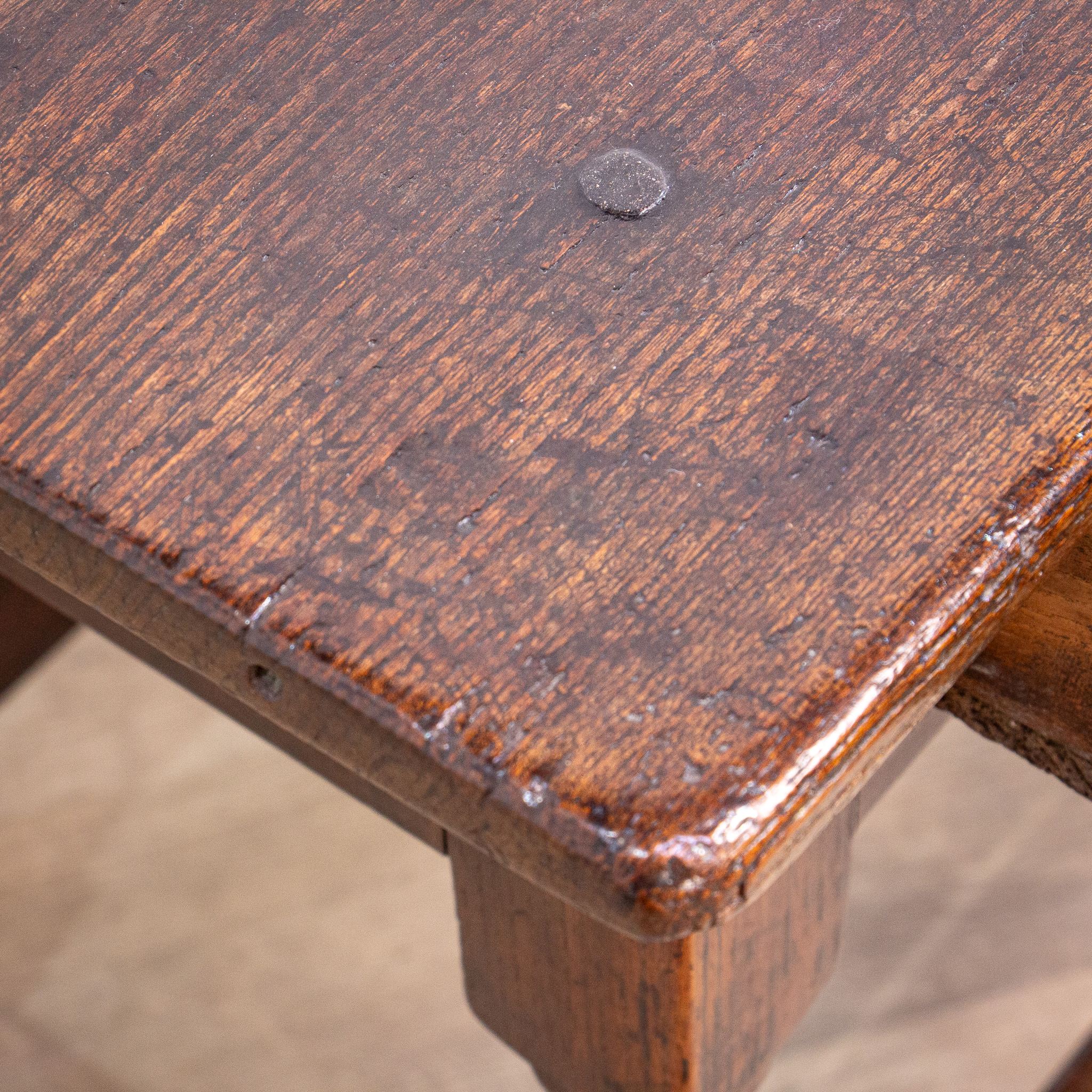 Queen Anne Elm Side Table with Drawer