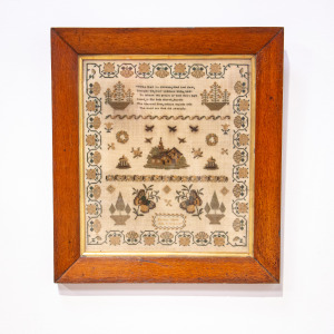19th Century Fine Needlework Sampler