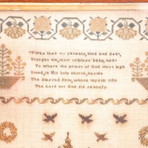 19th Century Fine Needlework Sampler