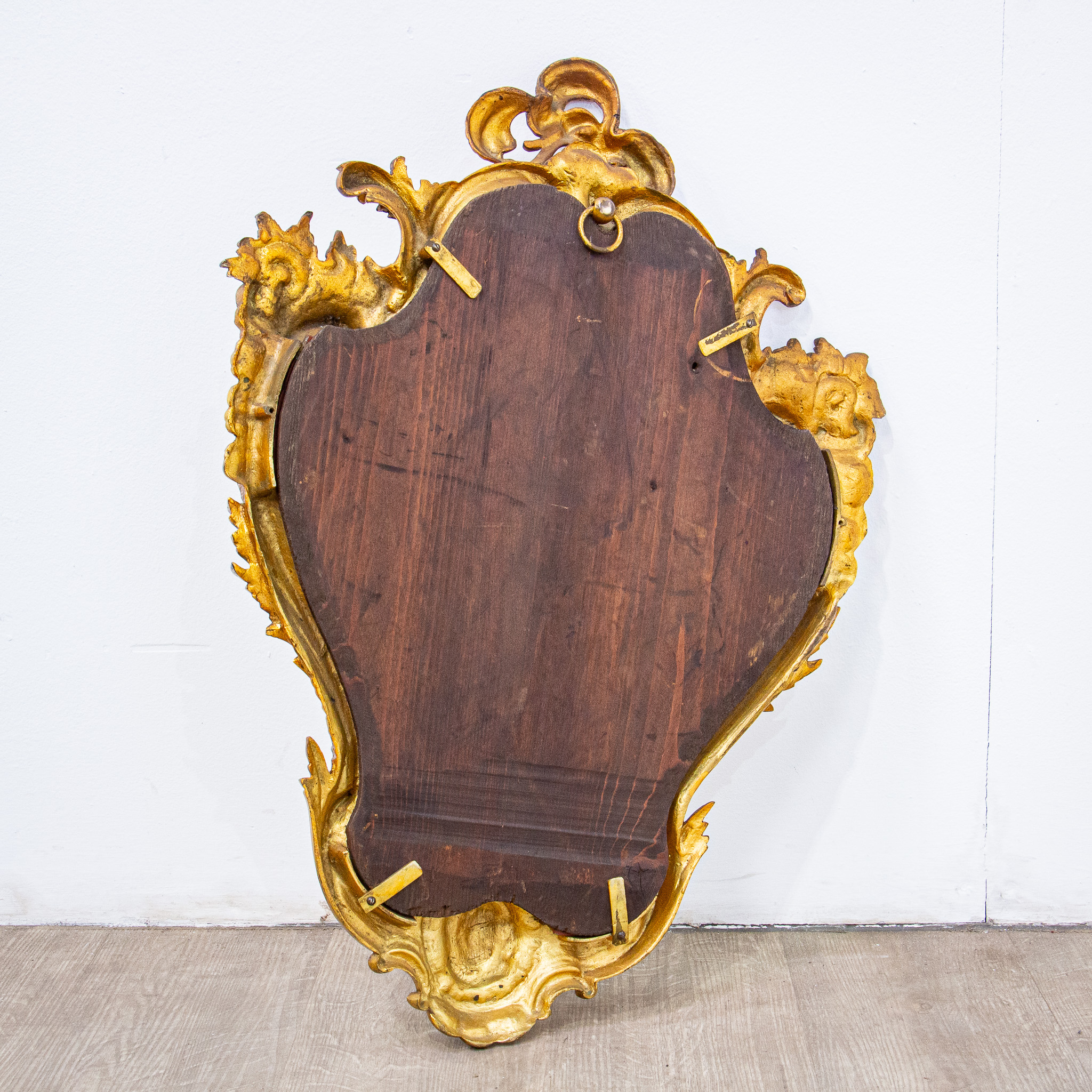 Rococo Style Bevelled Gilt Metal Framed Mirror