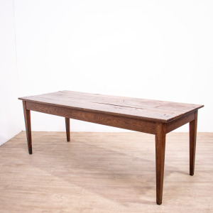 Large Oak 19th Century Farmhouse Table