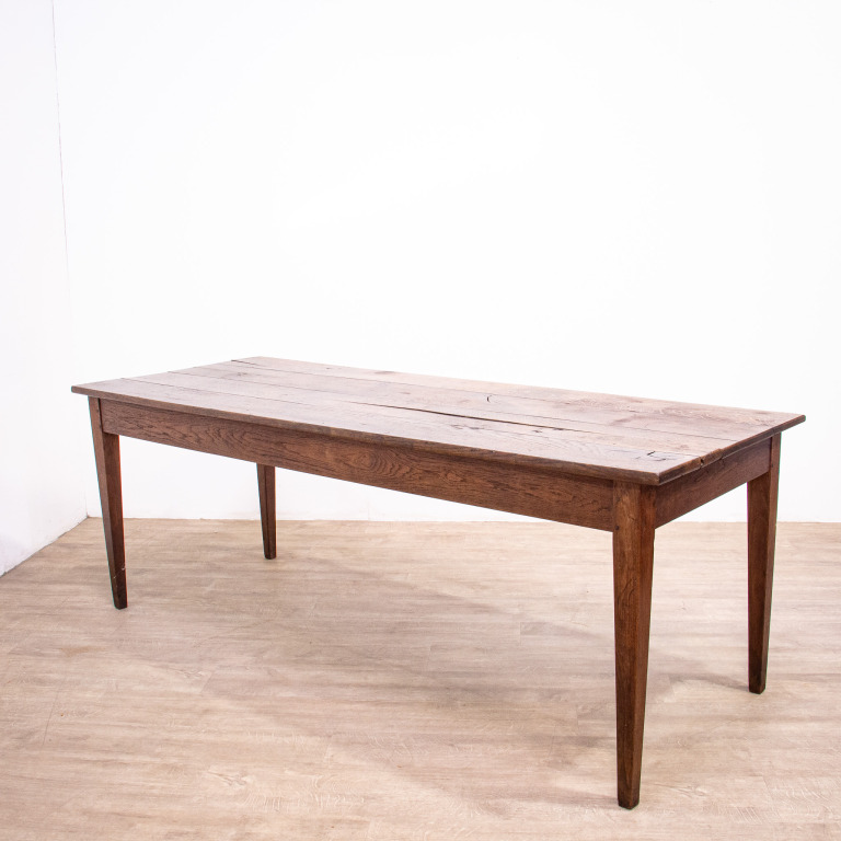 Large Oak 19th Century Farmhouse Table