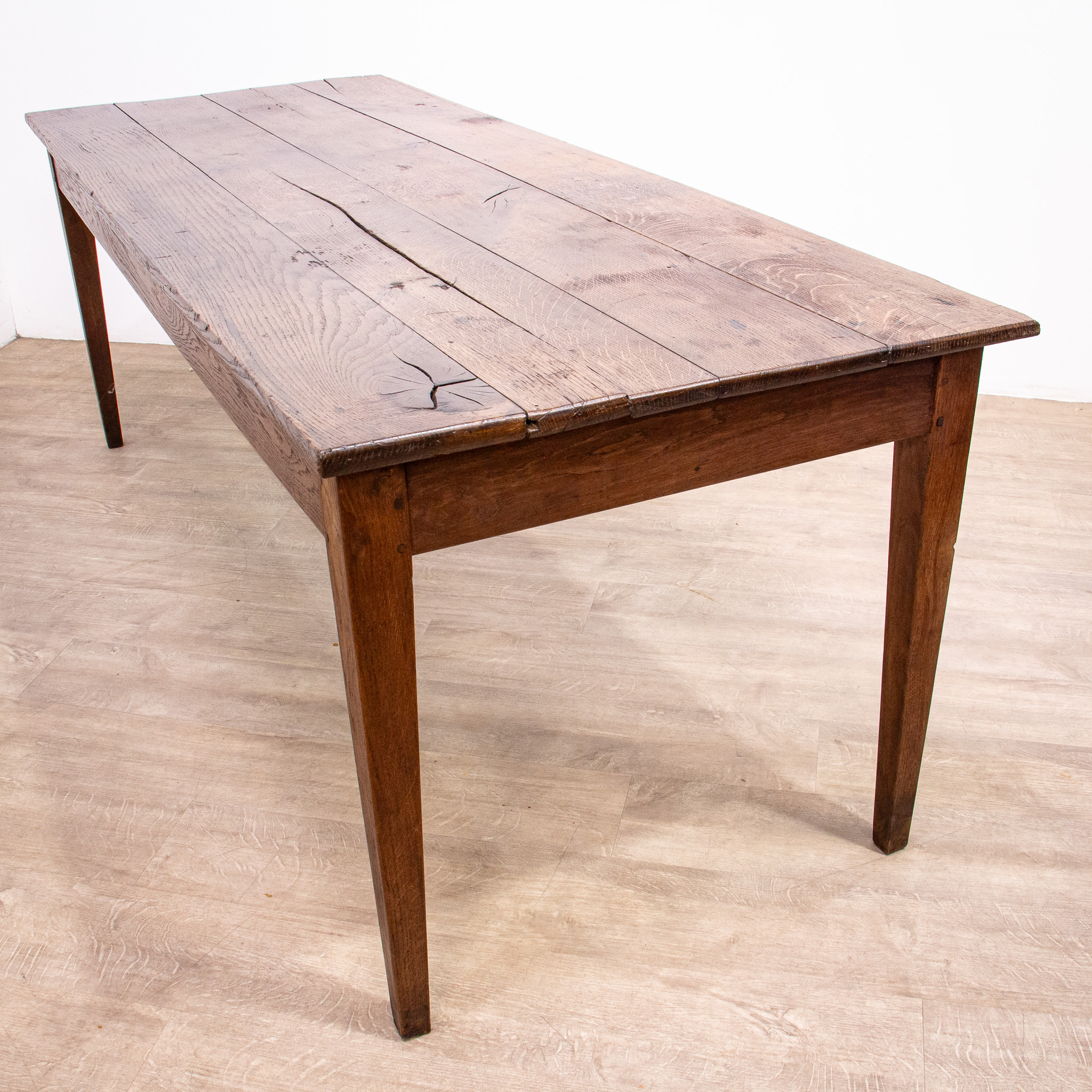 Large Oak 19th Century Farmhouse Table