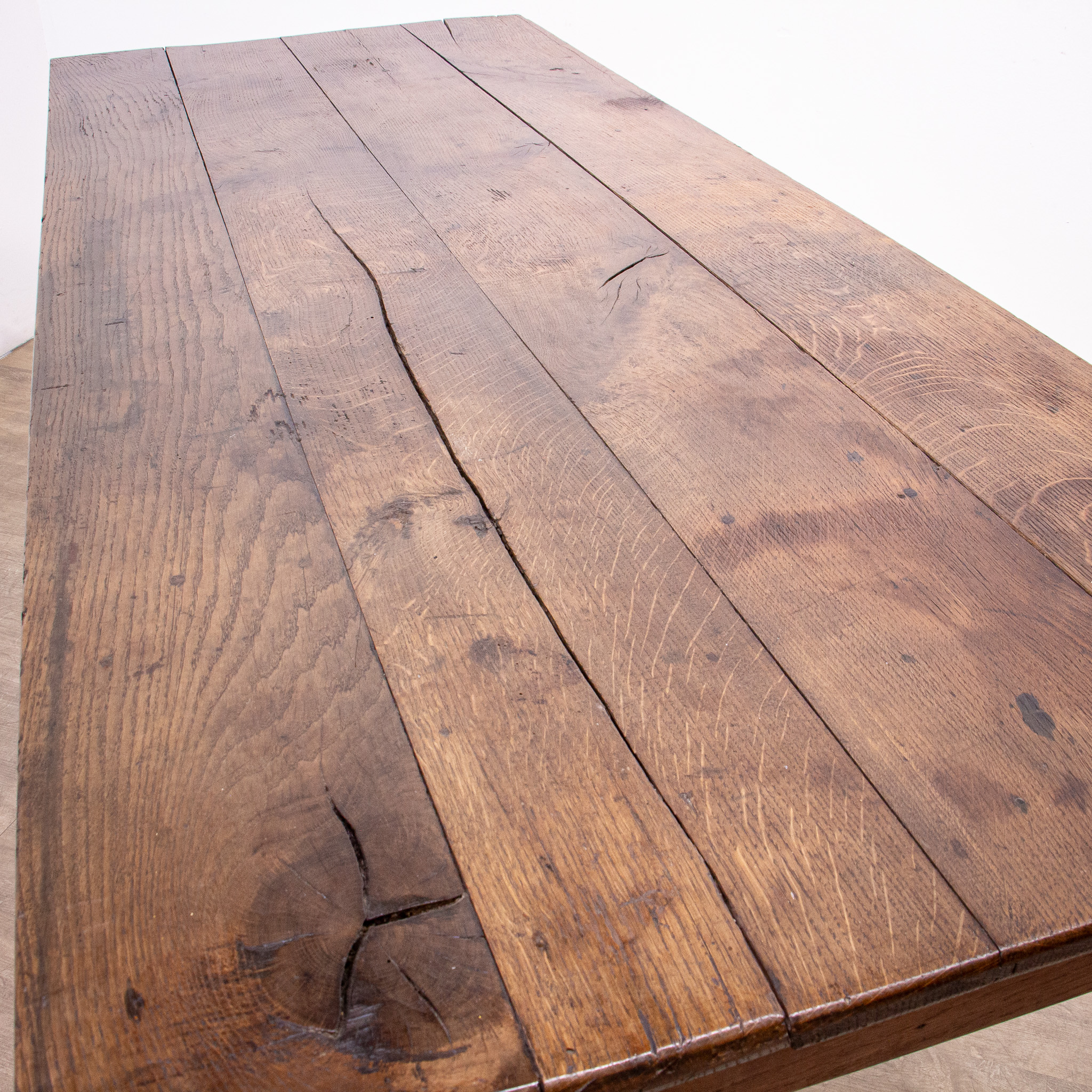 Large Oak 19th Century Farmhouse Table