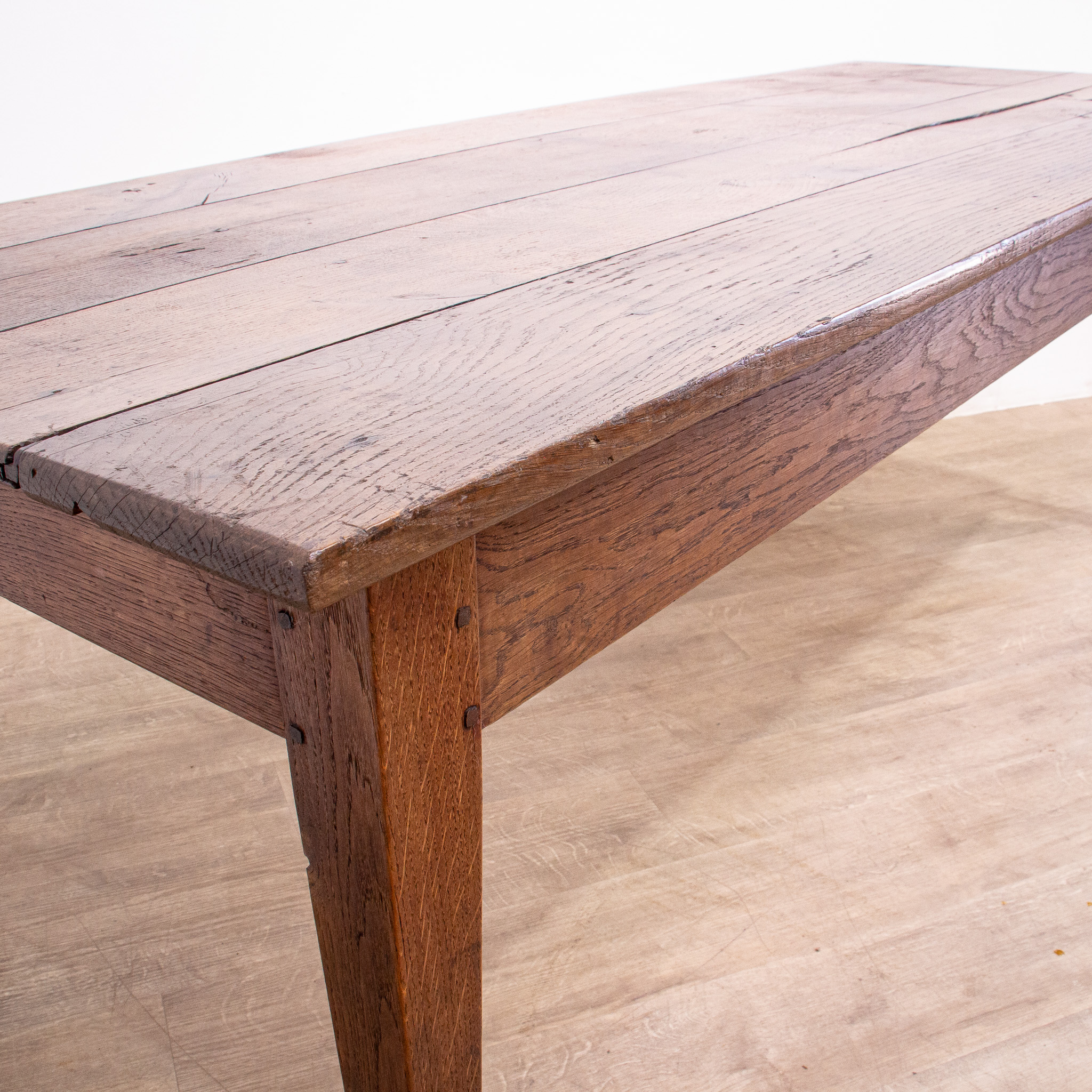 Large Oak 19th Century Farmhouse Table