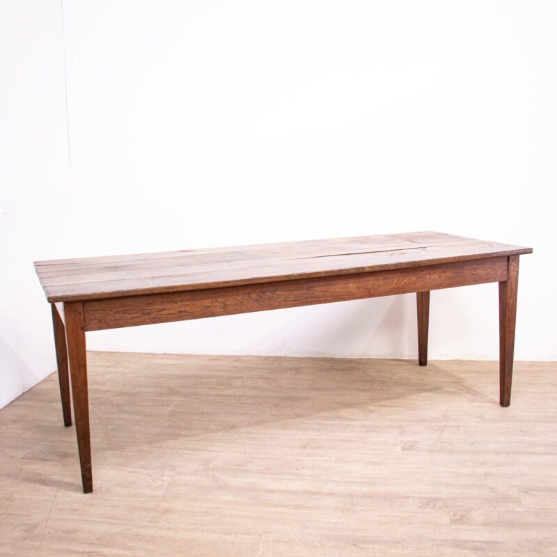 Large Oak 19th Century Farmhouse Table
