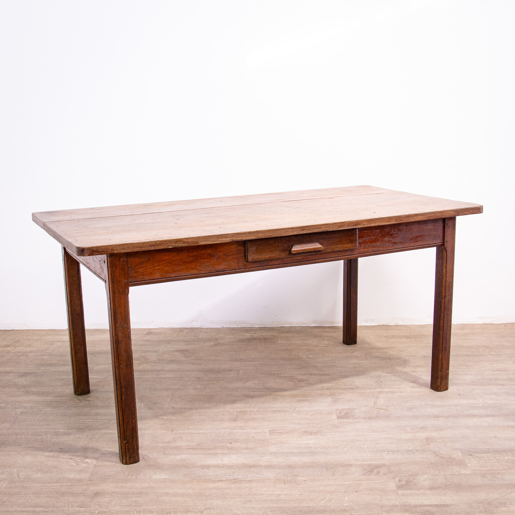 Country Farmhouse Oak Table with Drawer