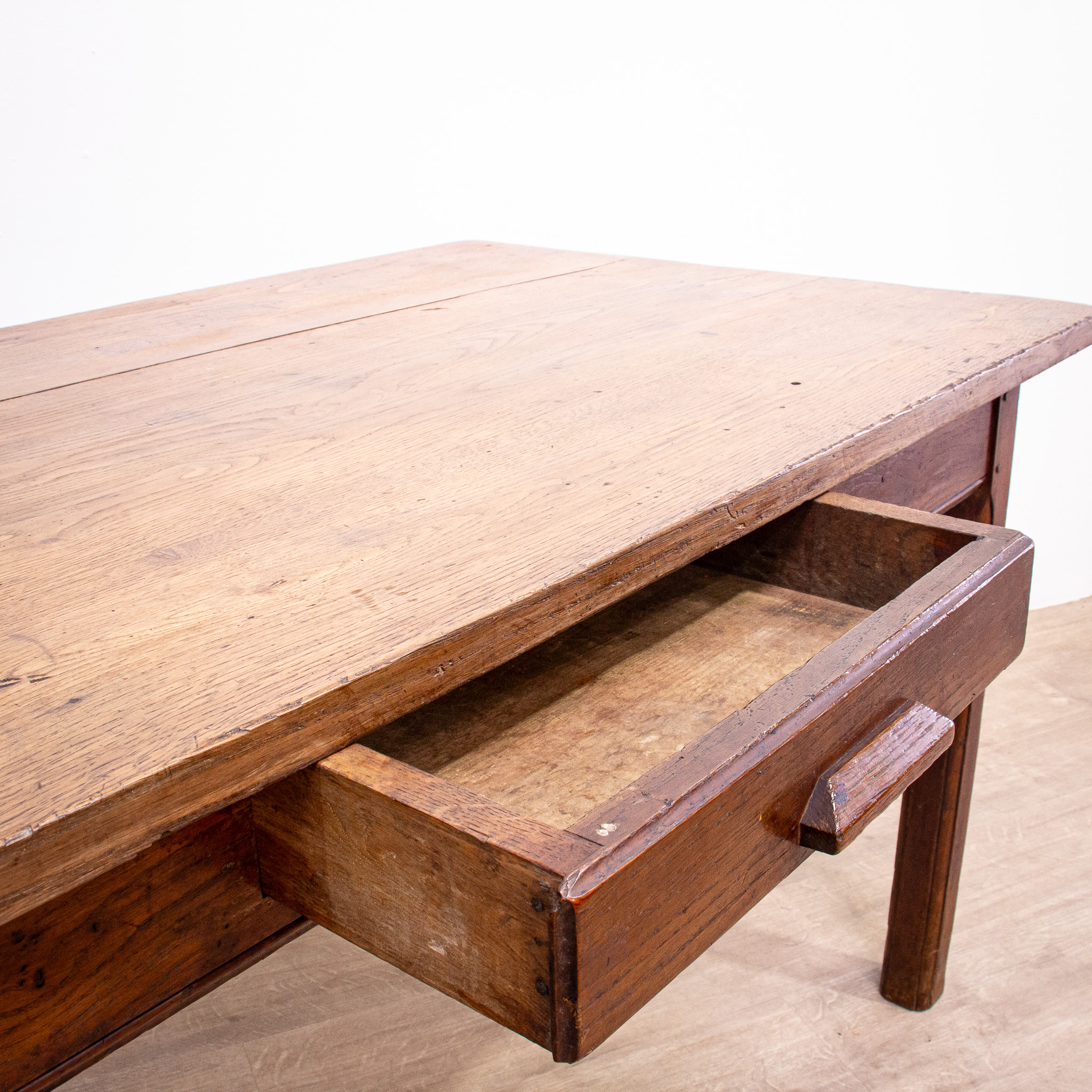 Country Farmhouse Oak Table with Drawer