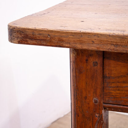 Country Farmhouse Oak Table with Drawer - Image 6