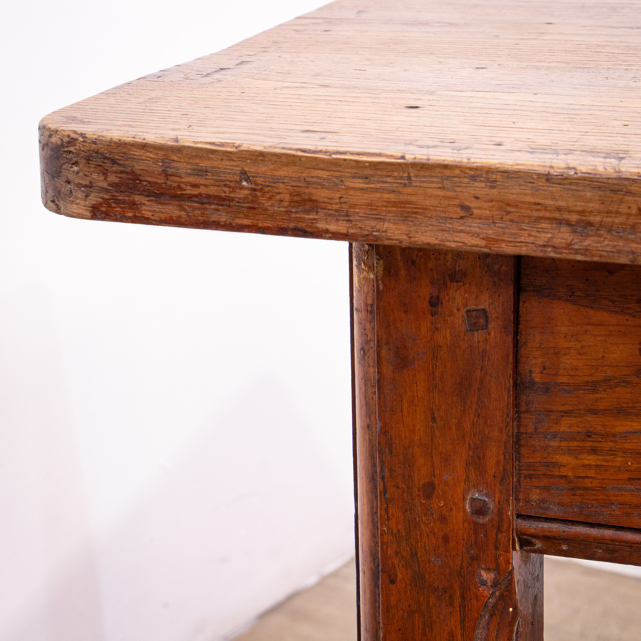 Country Farmhouse Oak Table with Drawer