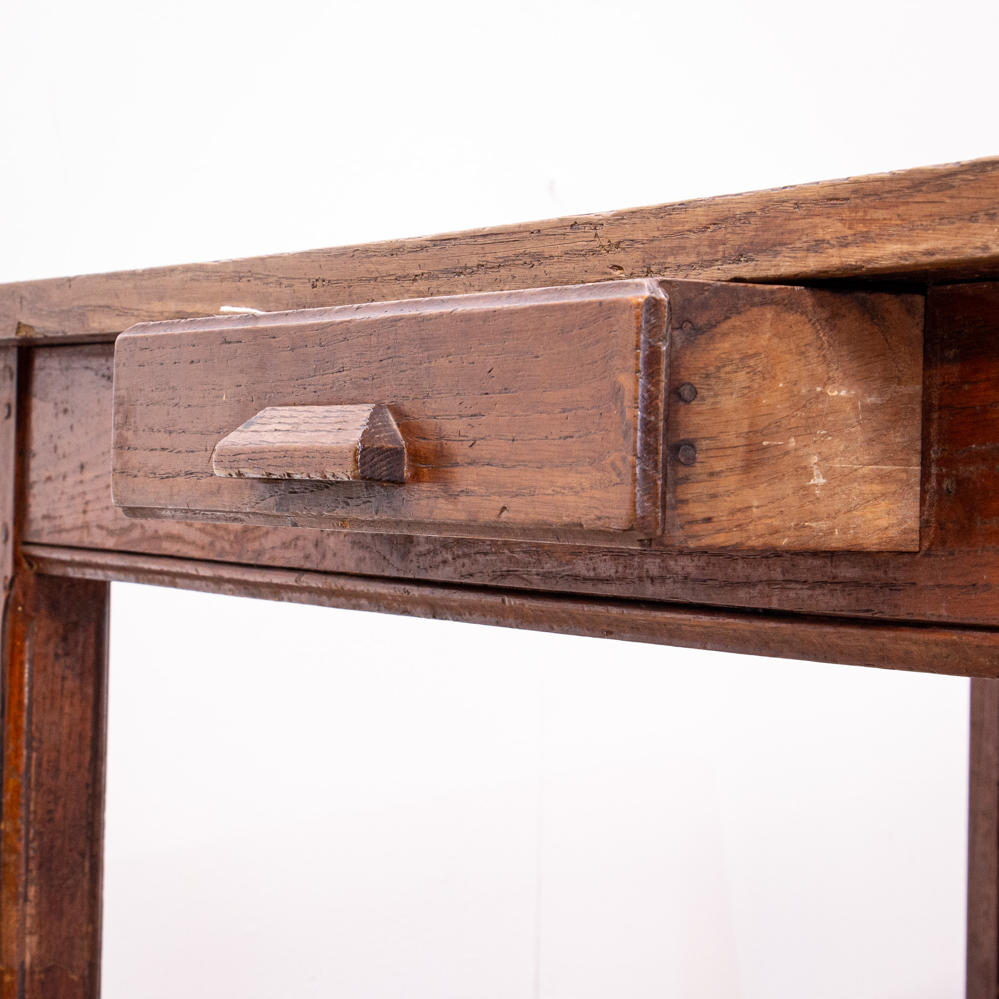 Country Farmhouse Oak Table with Drawer