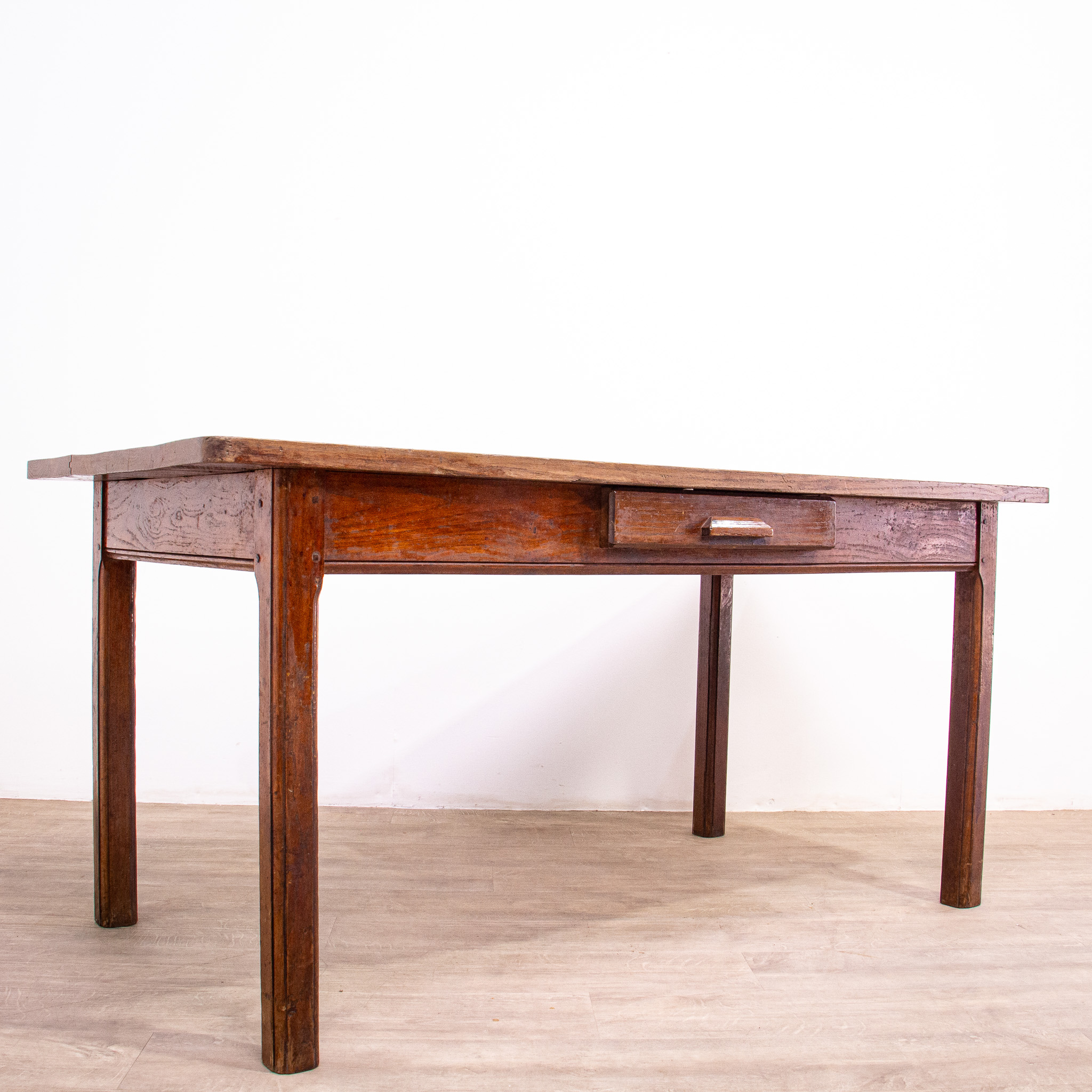 Country Farmhouse Oak Table with Drawer