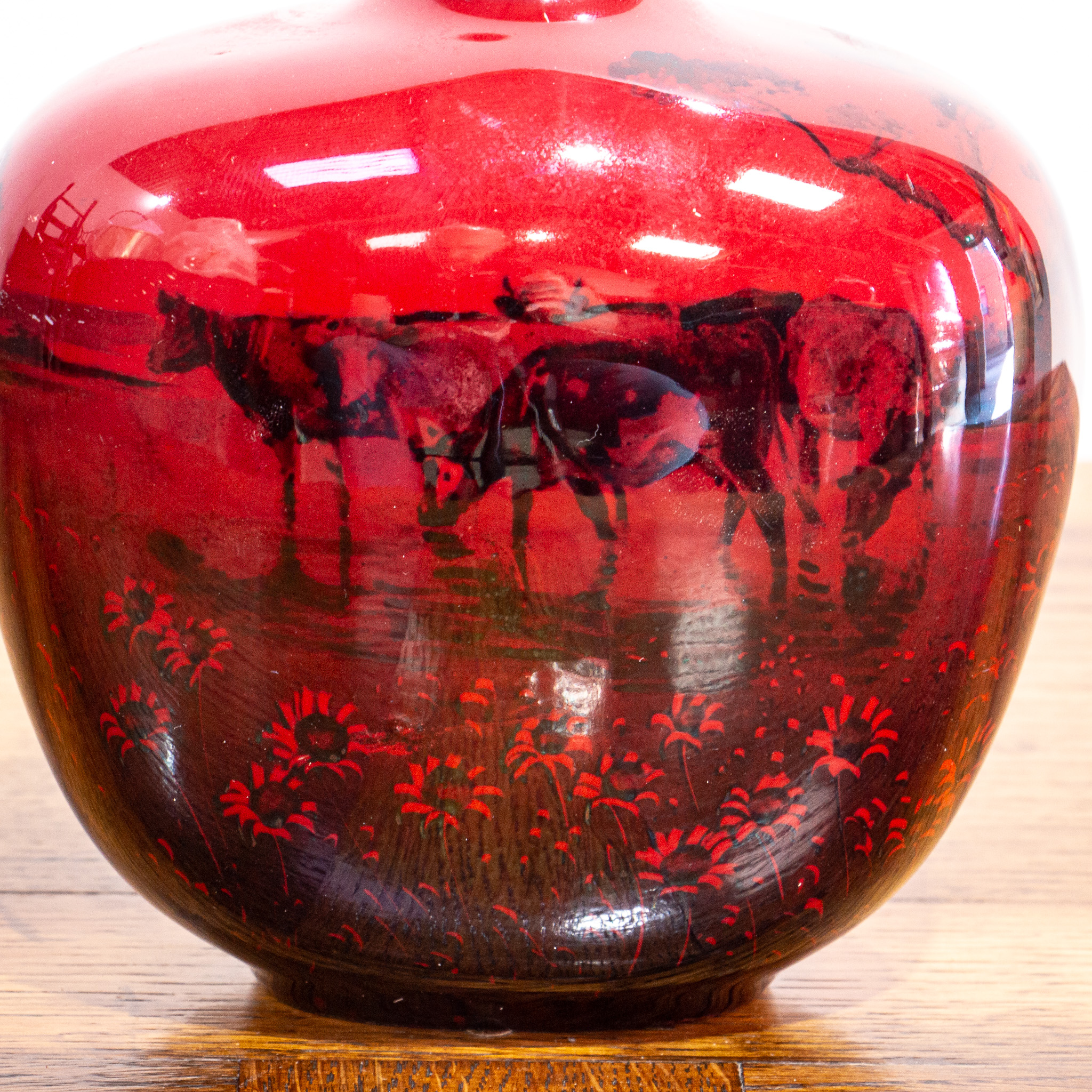 Royal Doulton Flambe Flagon Vase