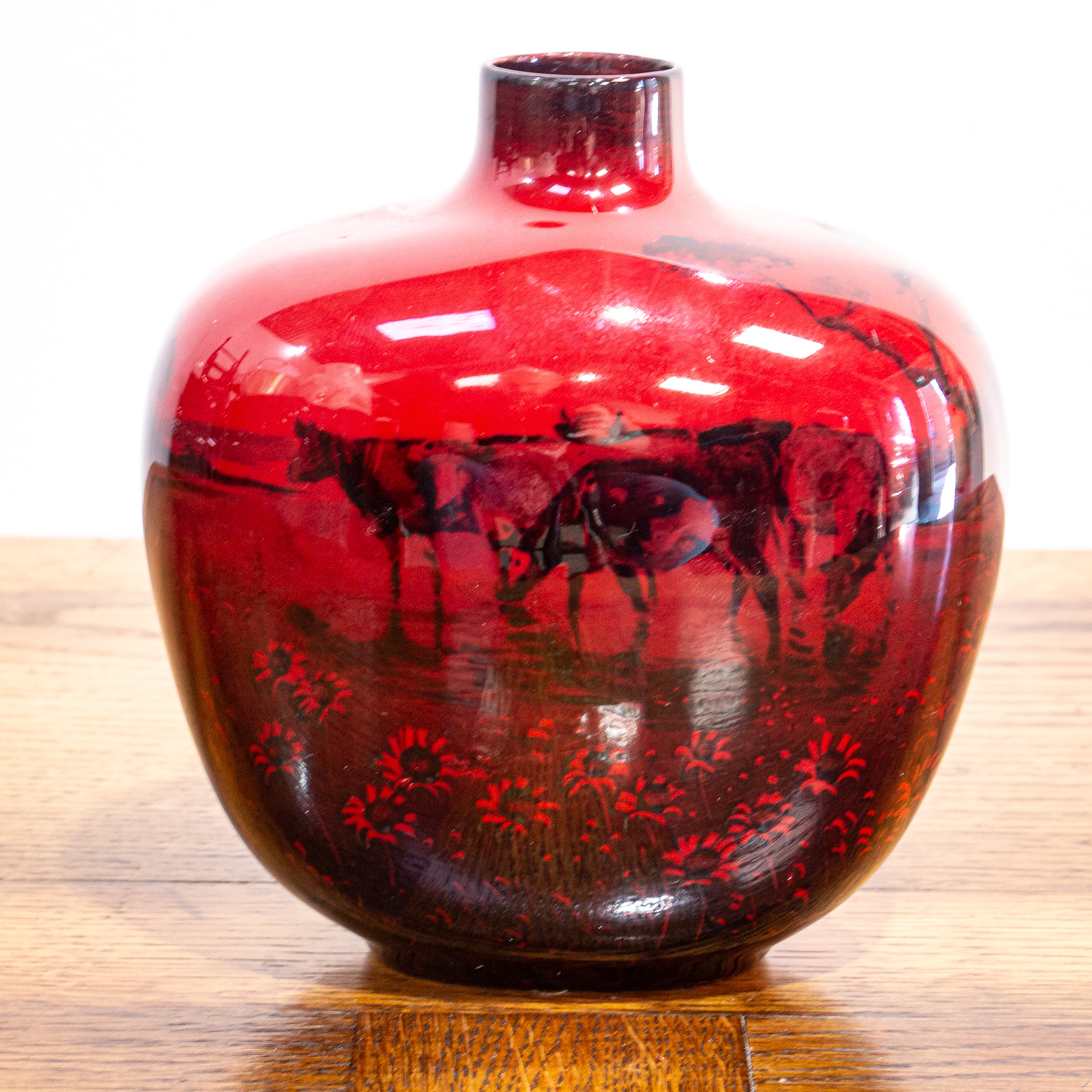 Royal Doulton Flambe Flagon Vase