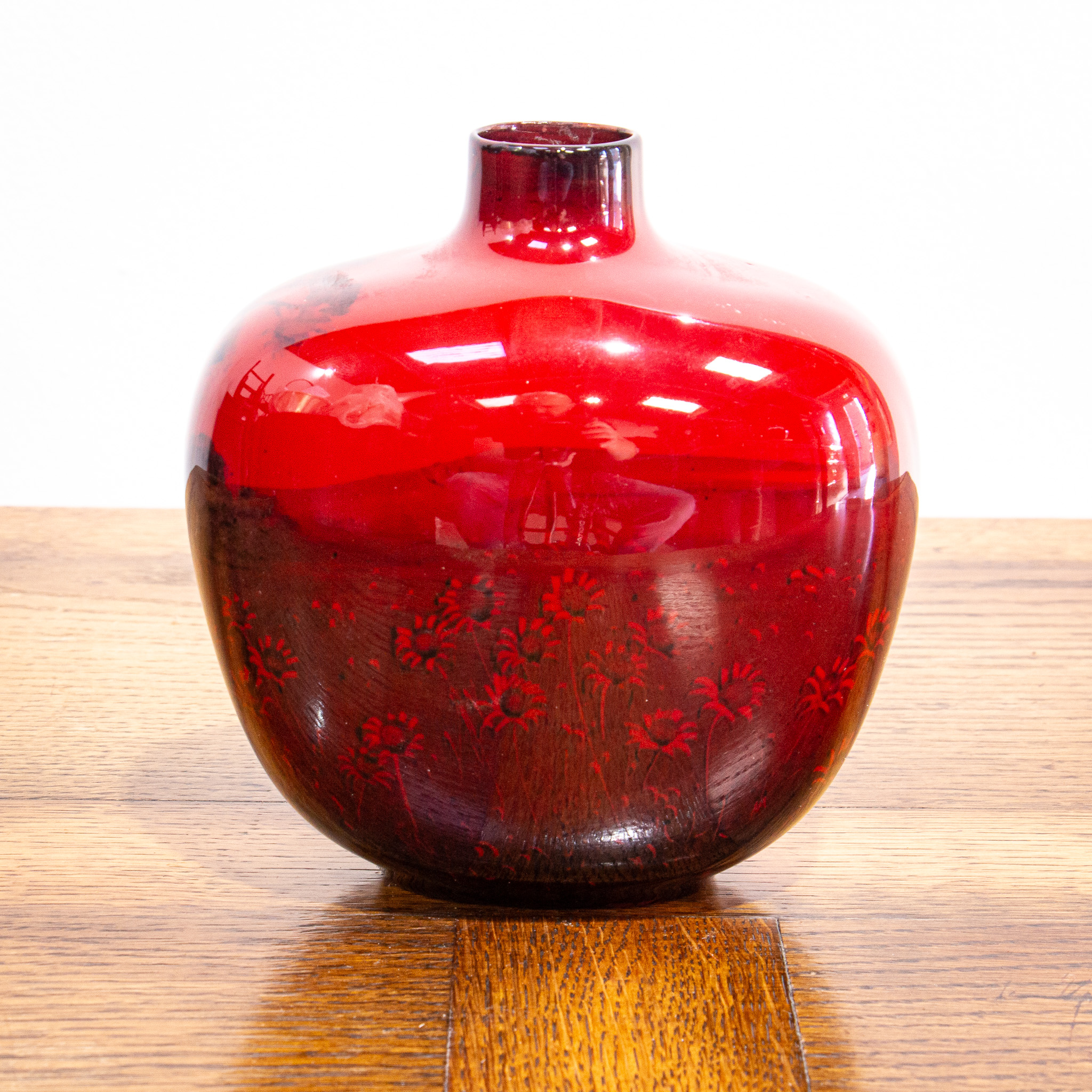 Royal Doulton Flambe Flagon Vase