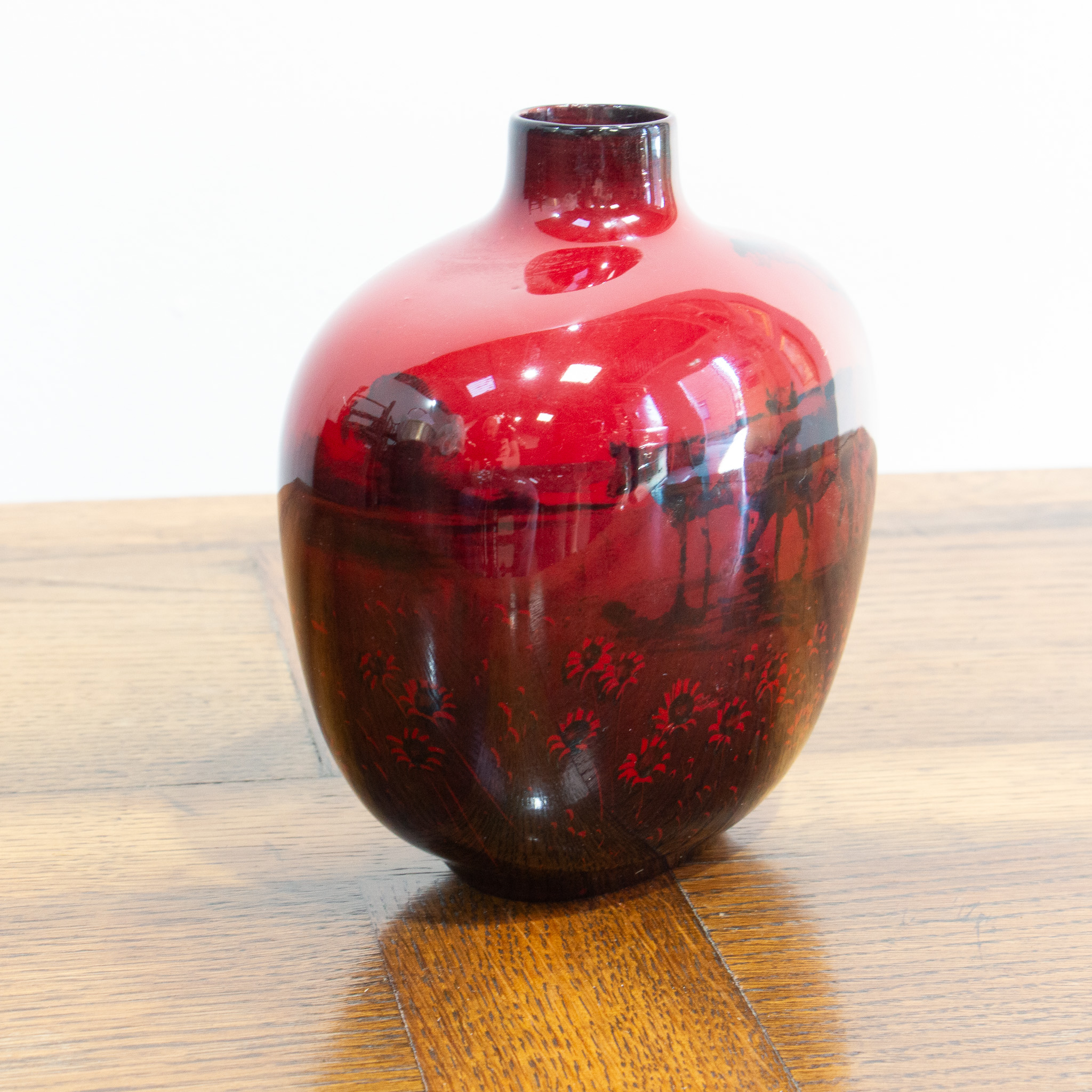 Royal Doulton Flambe Flagon Vase