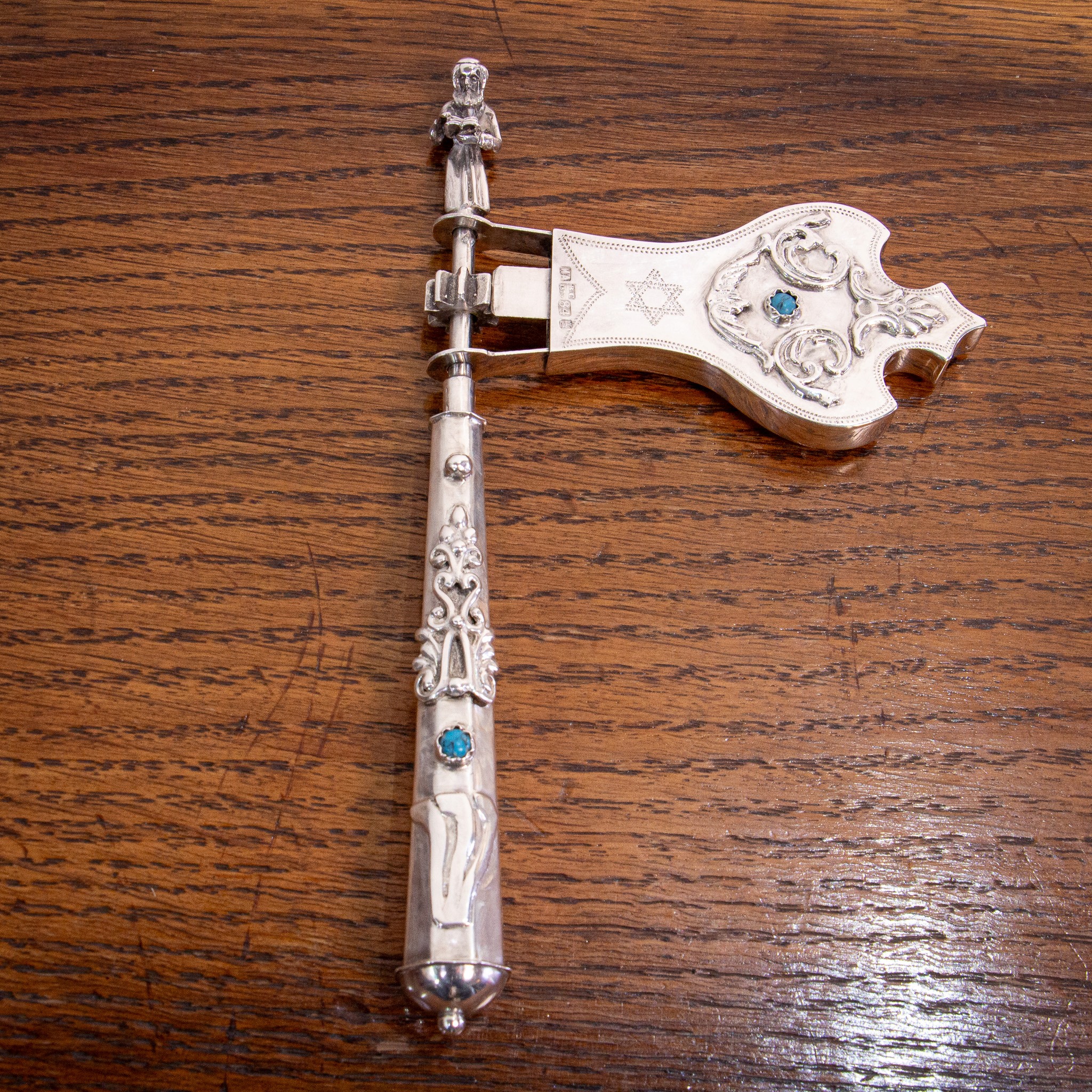Beautiful Silver Russian Jewish Purim Rattle