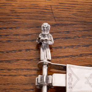 Beautiful Silver Russian Jewish Purim Rattle