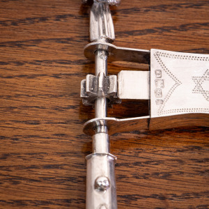 Beautiful Silver Russian Jewish Purim Rattle