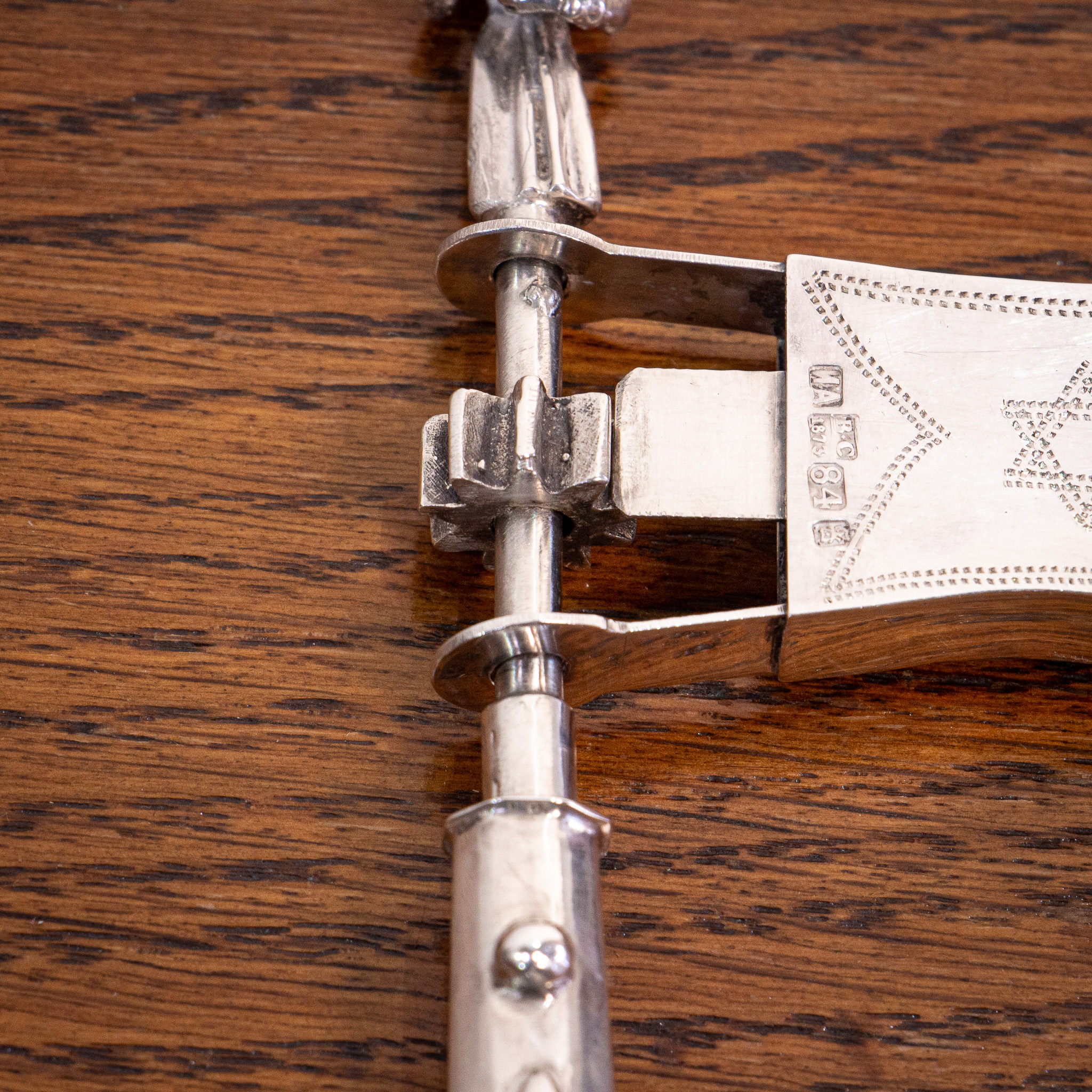 Beautiful Silver Russian Jewish Purim Rattle
