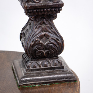 Pair of 17th Century Wooden Romanesque Figures