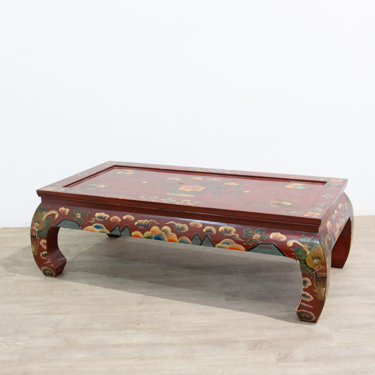 Chinoiserie Low Painted Opium Coffee Table - Image 6