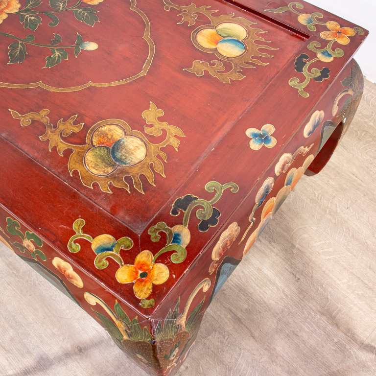 Chinoiserie Low Painted Opium Coffee Table - Image 4
