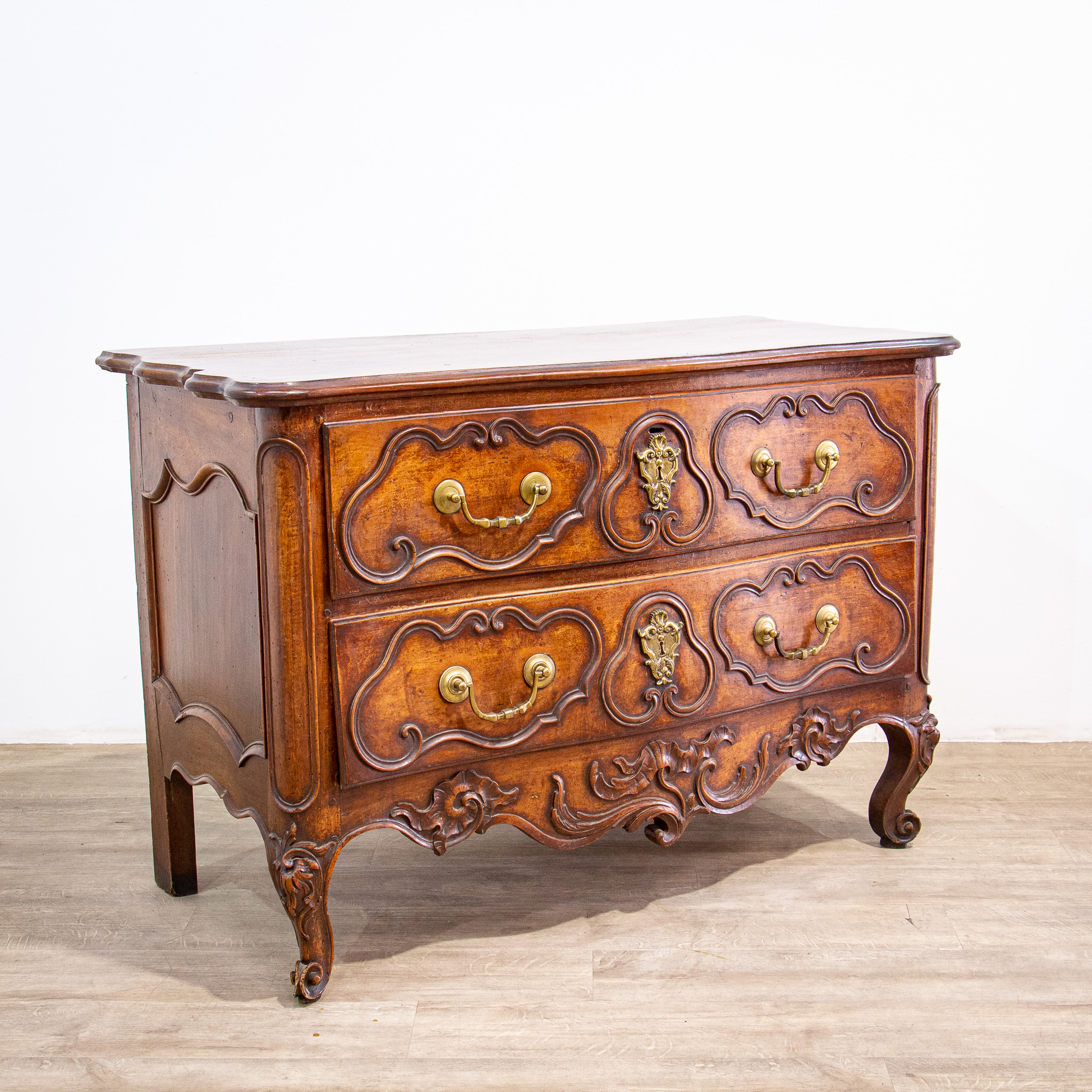 Louis XV French Walnut Provincial Commode