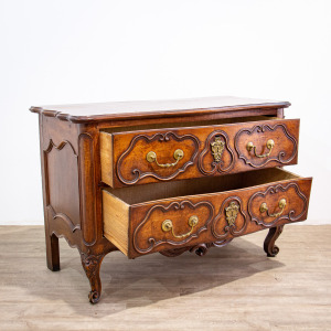 Louis XV French Walnut Provincial Commode