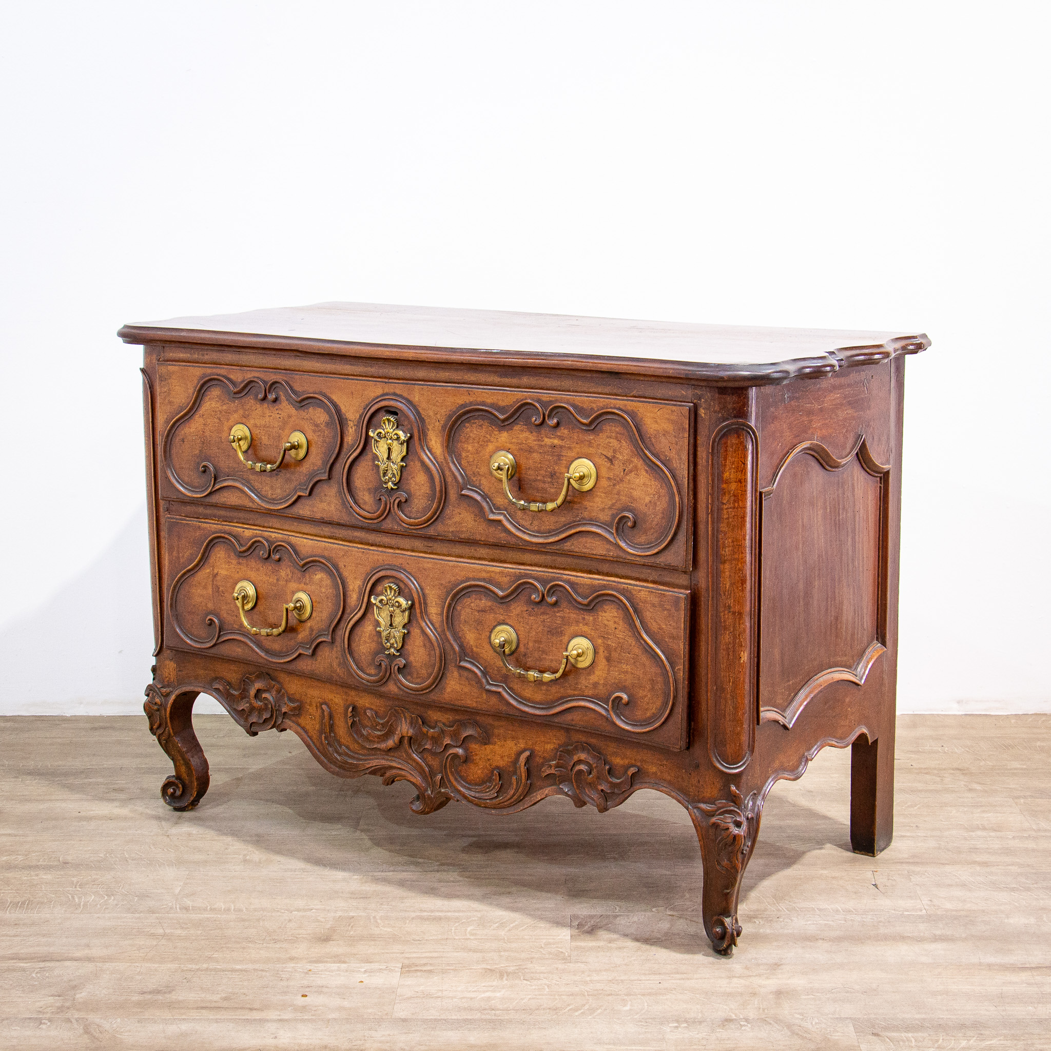 Louis XV French Walnut Provincial Commode