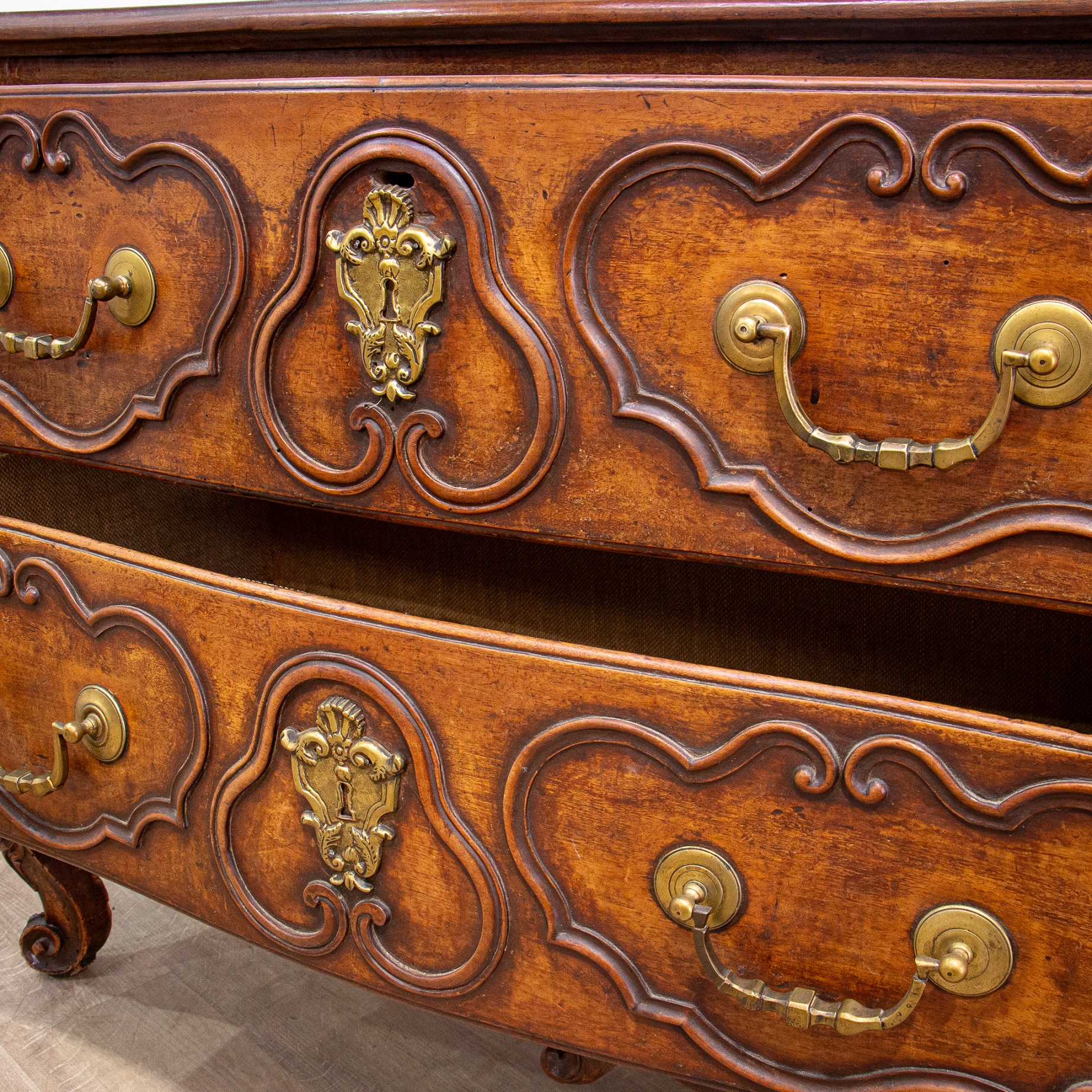 Louis XV French Walnut Provincial Commode