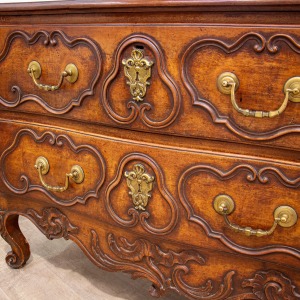 Louis XV French Walnut Provincial Commode