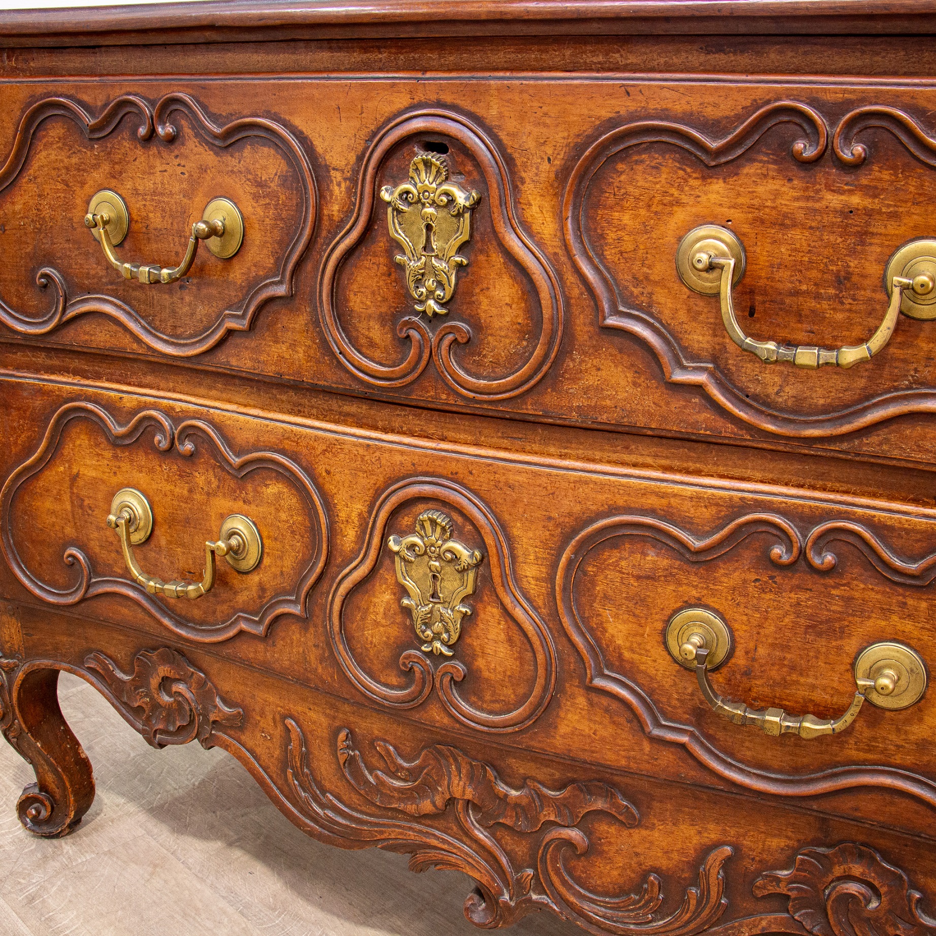 Louis XV French Walnut Provincial Commode