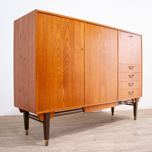 Mid Century Scandinavian Teak Sideboard Cabinet