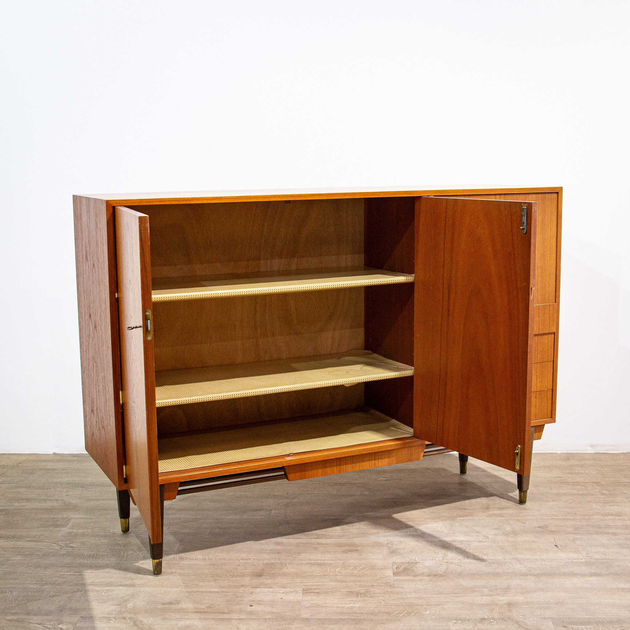Mid Century Scandinavian Teak Sideboard Cabinet