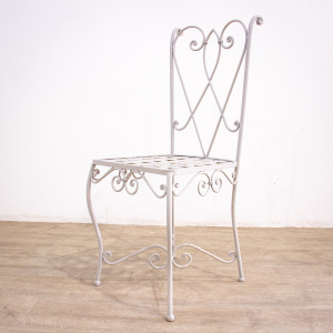 Iron Circular Garden Table with 6 Chairs