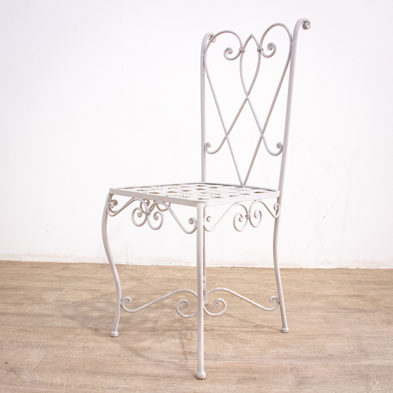 Iron Circular Garden Table with 6 Chairs - Image 4